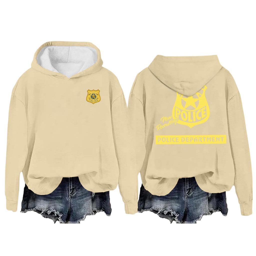 Women's Casual Long-Sleeved Pullover Hoodie With Print