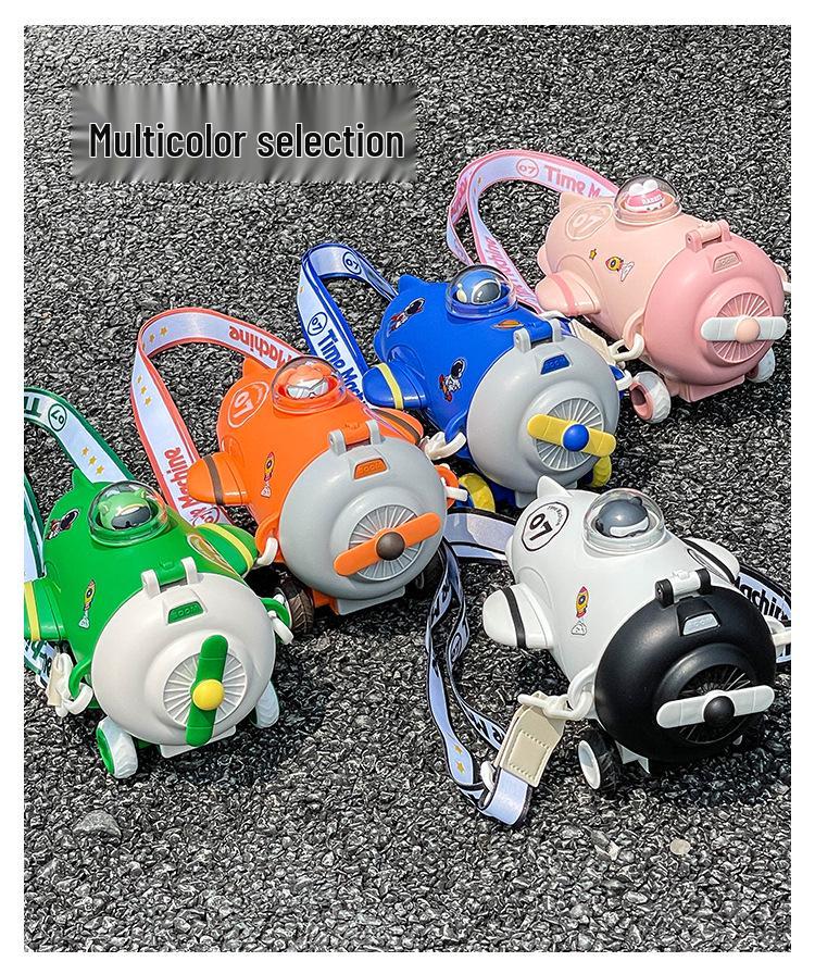 Креативный стакан с трубочкой Tritan в виде самолета для мальчиков - Безопасный, прочный, дизайн кроссбоди