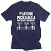 Men Paddle Sport Pickleball Lover T Shirt Summer Short Sleeve 100 Cotton Tshirt Leisure Novelty Design Graphic Tee Tops