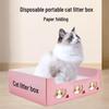 Foldable Disposable Cat Litter Box for Travel and Outdoor Use