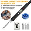 Электрический паяльник мощностью 80 Вт с регулируемой температурой, цифровым дисплеем, электронными инструментами для ремонта сварки с наконечниками из олова и припоя