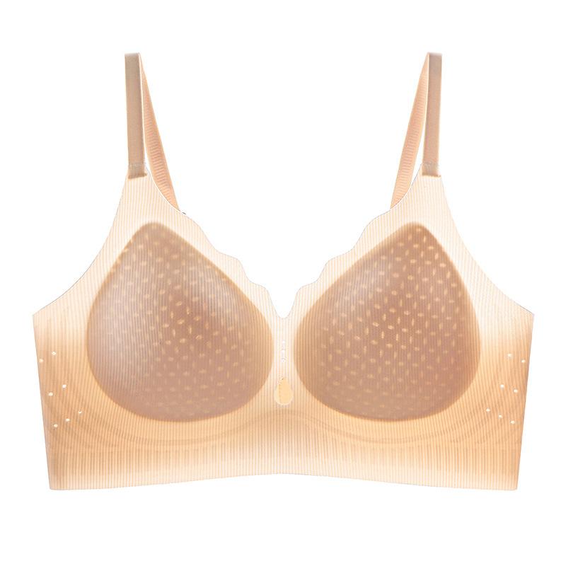 Traceless without steel ring, close the secondary breasts, women's big breasts show small gathering bra cover 11 gathering to prevent sagging