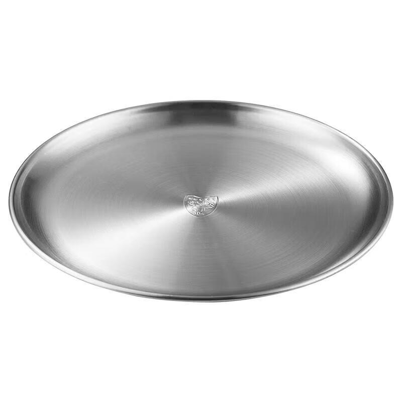 Thickened Stainless Steel Round Serving Plate