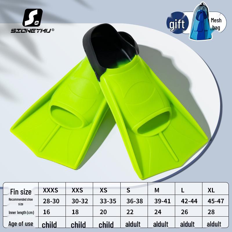 Professional Silicone Swimming Fins for Children and Adults - Diving Frog Shoes and Training Equipment