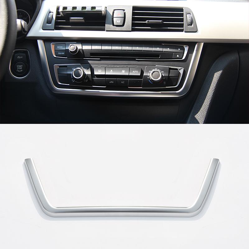ABS Car Interior Center Console CD Panel U-Shaped Frame Sticker Trim For BMW 3/4 Series F30 F36 F31 F34 F35 F32 F33 2013-2018
