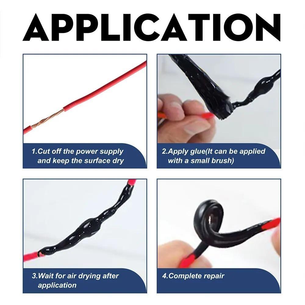 30/50 мл жидкая изоляционная лента водонепроницаемая жидкая резиновая фиксация высокотемпературная изоляционная лента для проводов электрический клей