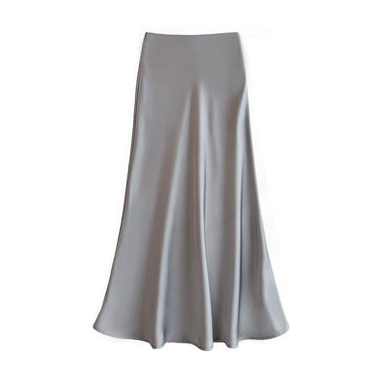 Женская юбка «рыбий хвост» с высокой талией, атласная, дышащая, с блеском, облегающего кроя, юбка макси, для работы, отдыха, повседневной носки