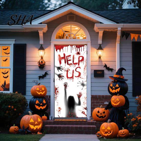 Kitchen Friendly Halloween Stickers Blood Window Stickers, Clear Patterns Waterproof And Scratch-Resistant Non-damaging Wall Decals Decals, Removable