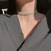 Fashion Geometric Women Shiny Clavicle Chain Zinc Zinc Alloy Crystal Necklaces Full Rhinestone Choker