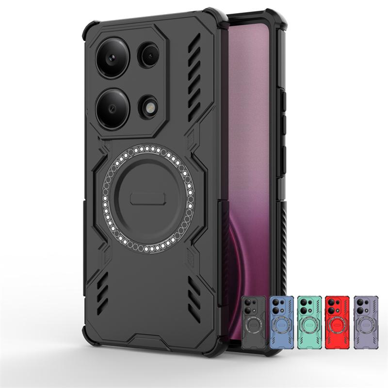 Чехол для Xiaomi Redmi Note 14S Для Redmi Note 14S Противоударный Магнитная адсорбция Беспроводная зарядка Крышка Для чехла Redmi Note 14S