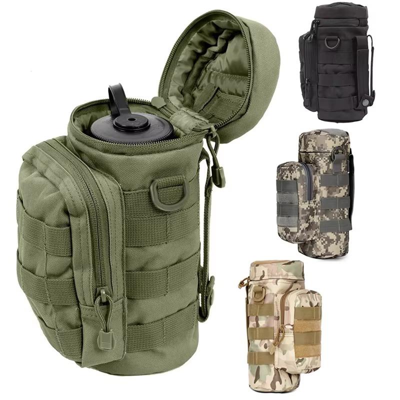 Сумка-чехол для бутылки воды Тактический держатель Molle для кемпинга, походов, велоспорта, рыбалки, путешествий, портативная сумка-переноска, чехол-держатель для чайника