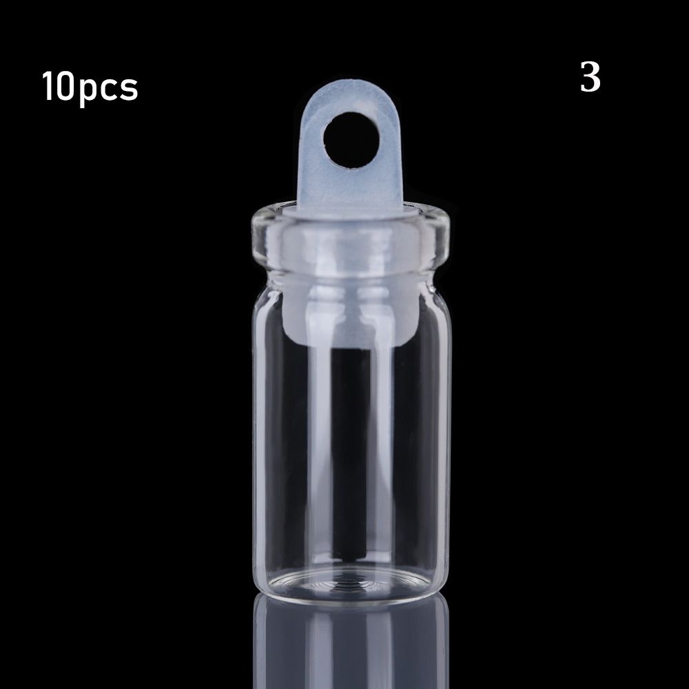 5/10pcs Small Drift Bottle Glass Jars Decoration DIY Containers Mini Message Vials Ornament Cork Stopper Rainbow Wishing Bottle