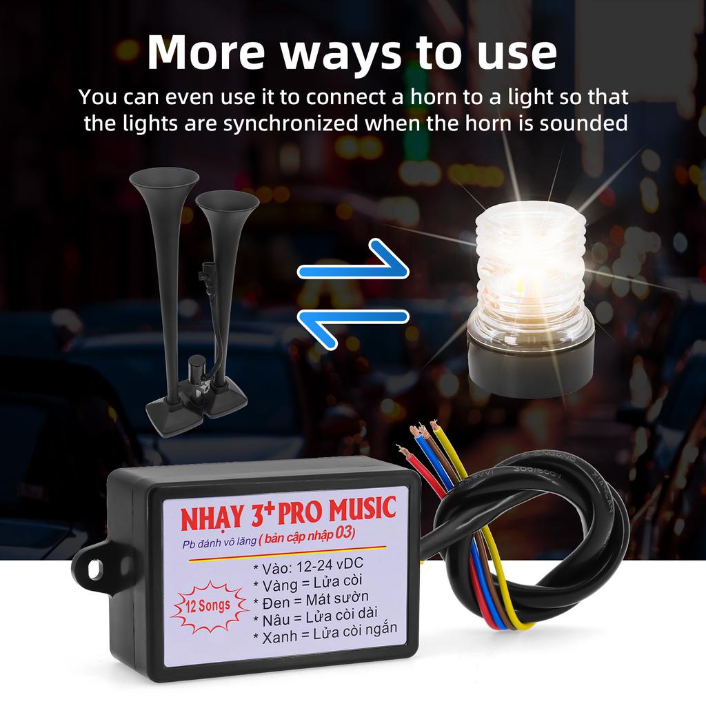 12 Sound Car Horn Controller Electronic Horn Controller Horn Speaker Control Unit Warning Alarm For Boat Car Motorcycle