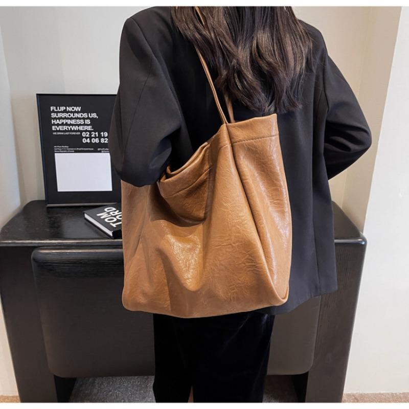 Большая сумка 2024, новинка, винтажная сумка на плечо для отдыха, высокое качество, большая вместительная сумка для поездок на работу