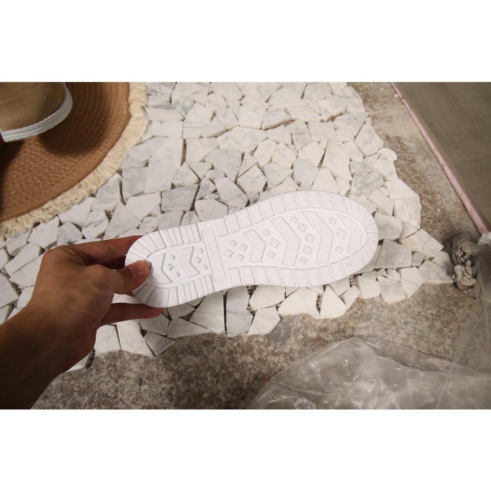 Большие размеры женской обуви, новые летящие плетеные мелкие цепочки, повседневные плоские маленькие белые туфли для летней носки