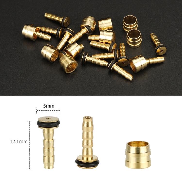 50 Set Bicycles Hydraulic Brake Hose Inset Replacements Part Brake Connector Insert Connecting Bolts Bleed