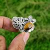 Natural TigerS Eye Gemstone Promise Adjustable Ring 925 Sterling Silver Jewelry
