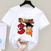 Футболка на День Рождения Dragon Ball Z Белая Аниме Гоку Детская с Коротким Рукавом Мультяшная Летняя Одежда для Мальчиков Милые Повседневные Топы Подарок для Малыша