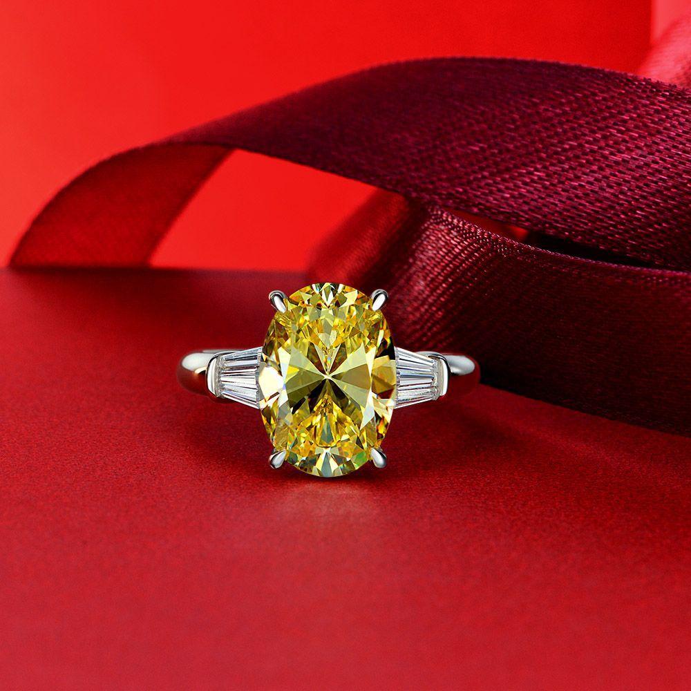 Ювелирные изделия Tancision, кольцо с искусственным драгоценным камнем, овальное простое элегантное ретро-роскошное серебряное кольцо с бриллиантом, кольцо в подарок.