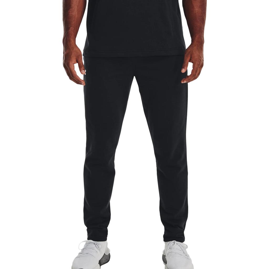 Under Armour Мужские махровые брюки Rival с кулиской и эластичными манжетами, черные 1376772-001