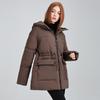 Waist Medium and Long Waist Tooling 2025 Winter Hooded New Fashionable Three-dimensional Large Pocket Warm Thickened Jacket