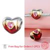 Original Charms Copper Gold Love Heart Pendant Beads Fit Bracelets Beads For Women Diy Jewelry Making Gift Fine Jewelry