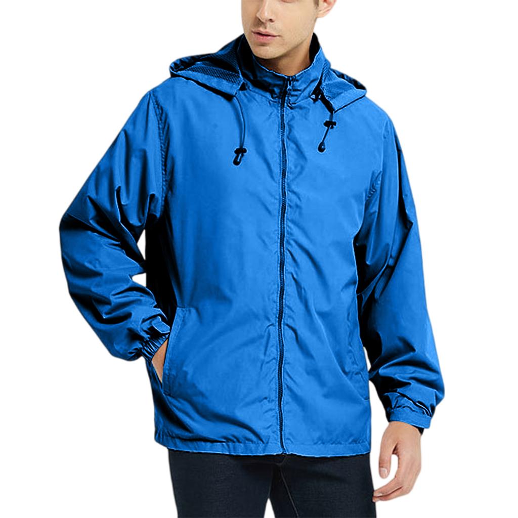 Men's Outdoor Windbreaker Jacket With Hood - Windproof And Waterproof Outerwear