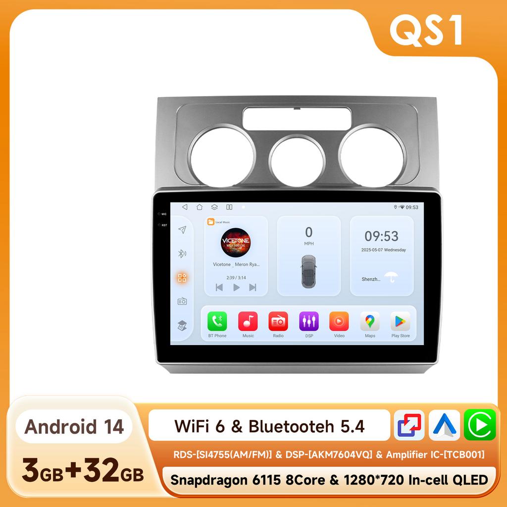 Android 16 Carplay Автомагнитола Для Volkswagen VW Touran 1 2003 2004 2005 2006 2007 2008 2009 2010 Мультимедийный Плеер GPS Стерео DSP Smart Intelliin