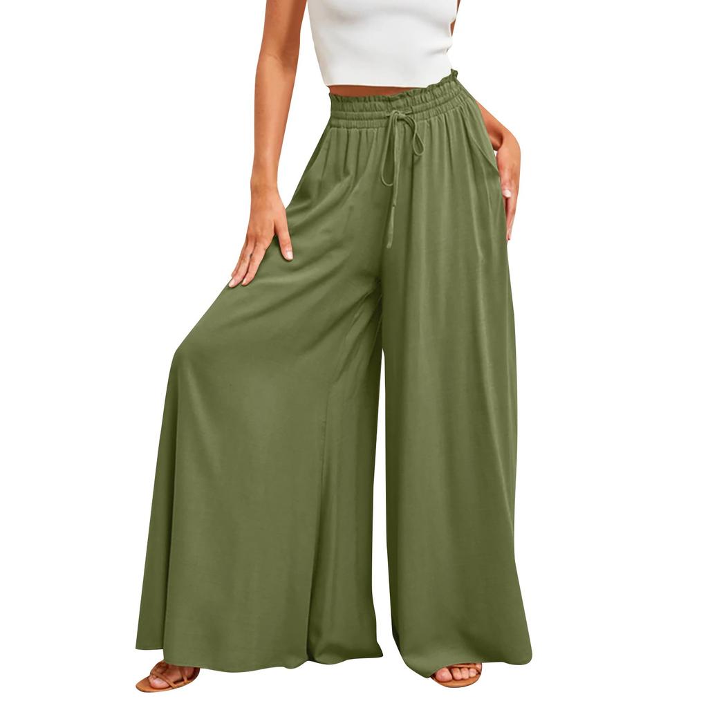 Весенние и летние повседневные широкие брюки, популярные свободные повседневные модные брюки для женщин