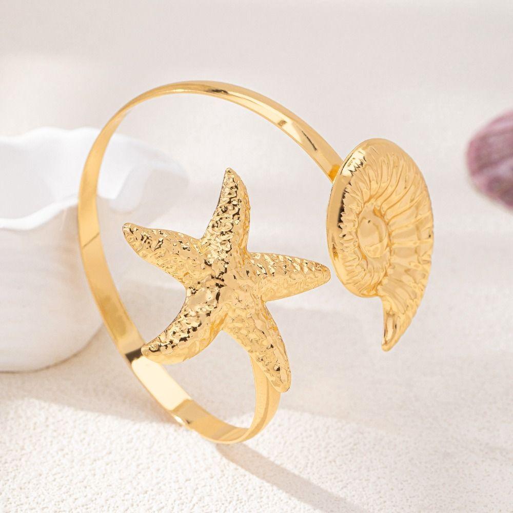 Multi Style Opening Arm Bracelet Gold Color Arm Bracelet Elegant Armband Women's Accessories