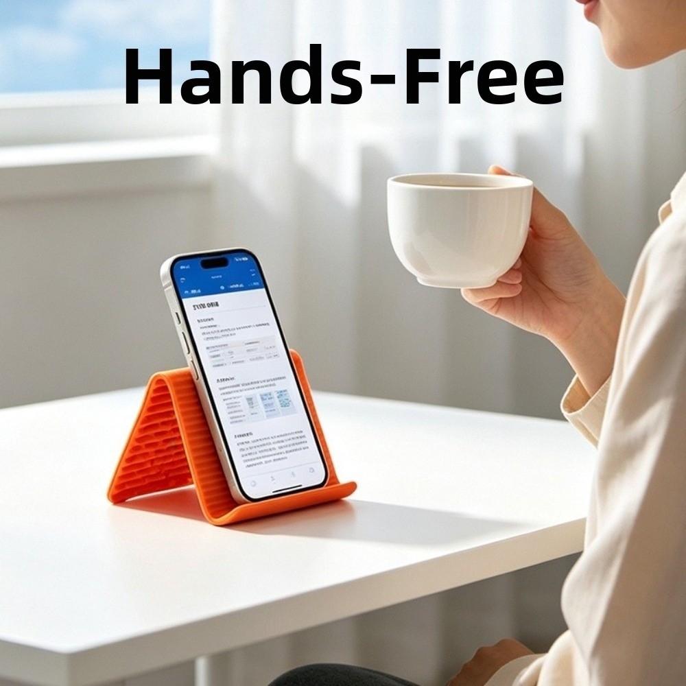Non-Slip Foldable Silicone Phone Holder Flexible Airplane Phone Holder Gifts Aluminum Phone Stand