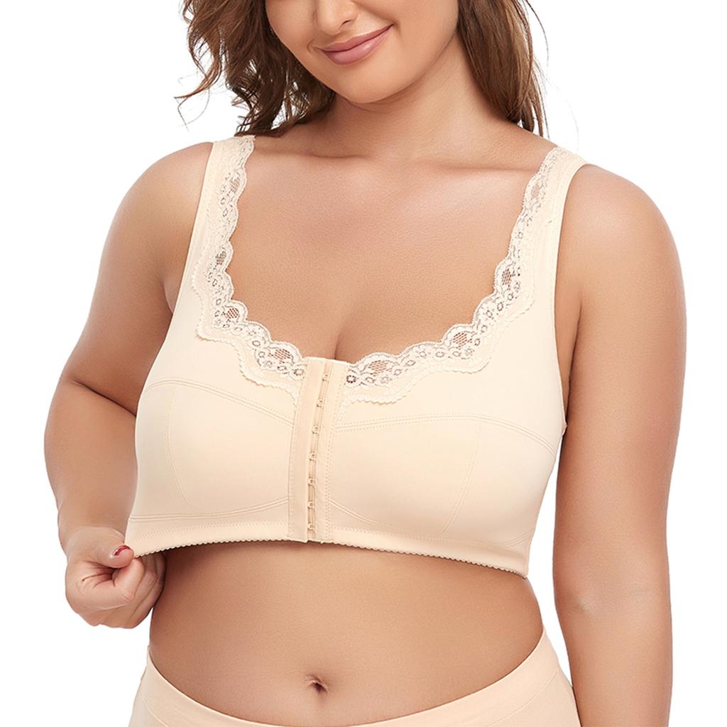 Корректор осанки с застежкой спереди, бюстгальтер с подтяжкой, женский бюстгальтер больших размеров с эффектом пуш-ап, нижнее белье с перекрестными бретелями на спине, сексуальное кружевное белье