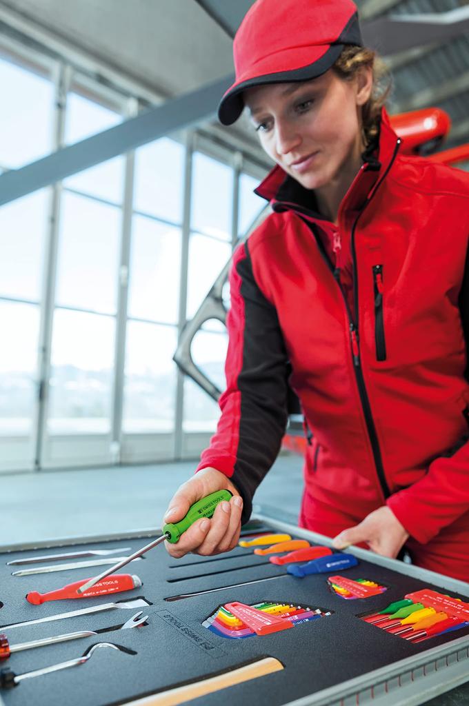 Набор прецизионных отверток PB Swiss Tools SwissGrip с плоским и крестовым шлицем в бумажной коробке, 4 шт., 8620.CBB