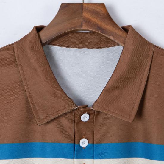 Мужская полосатая футболка с лацканами, повседневная футболка для гольфа с коротким рукавом, деловая футболка с воротником, топ для спорта, гольфа, путешествий, офиса, вечеринок, повседневная одежда