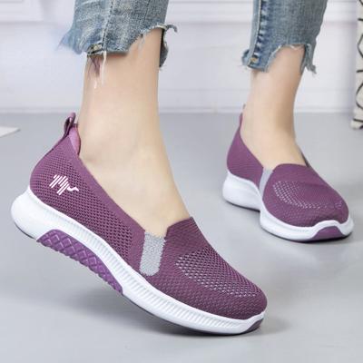 Женская повседневная обувь Летние дышащие сандалии Нескользящая мягкая подошва Тонкие туфли с неглубоким носком Женская плоская удобная обувь