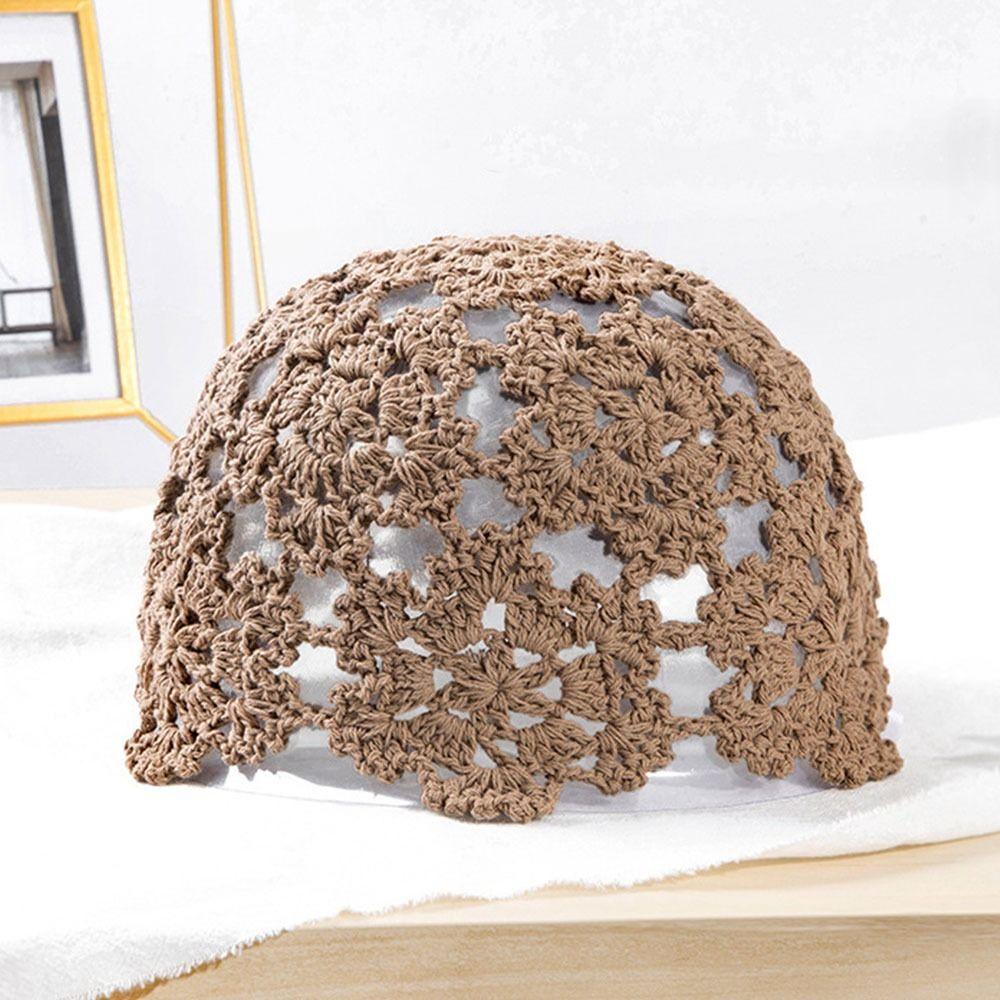 Выдолбленный берет-кепка повседневная солнцезащитный козырек дышащая вязаная шапка женская