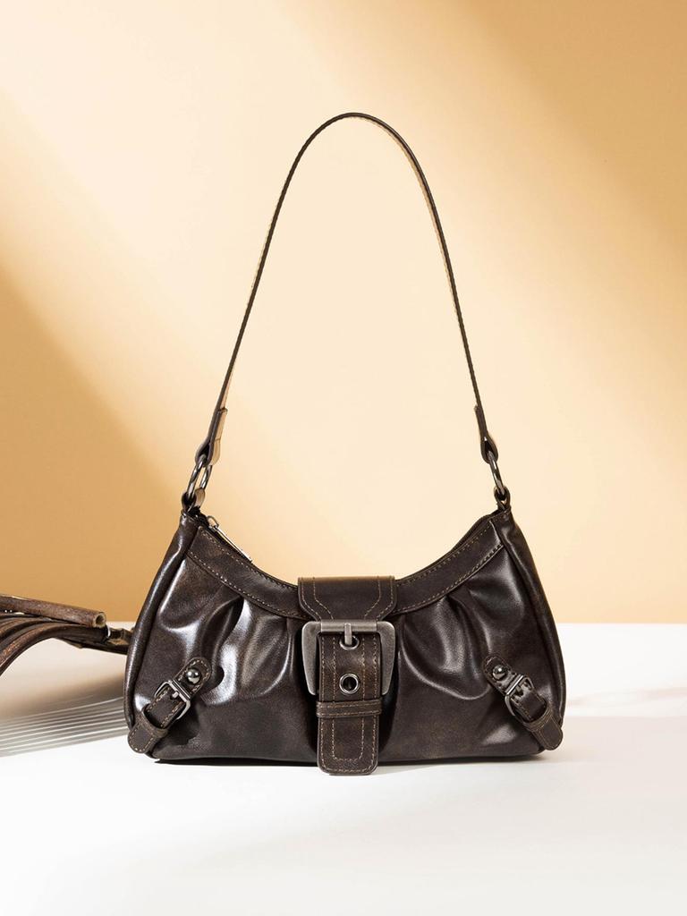 2025 Весна/Лето Y2K Сумка-хобо из ПУ кожи под мышку на плечо - Стиль острой девчонки