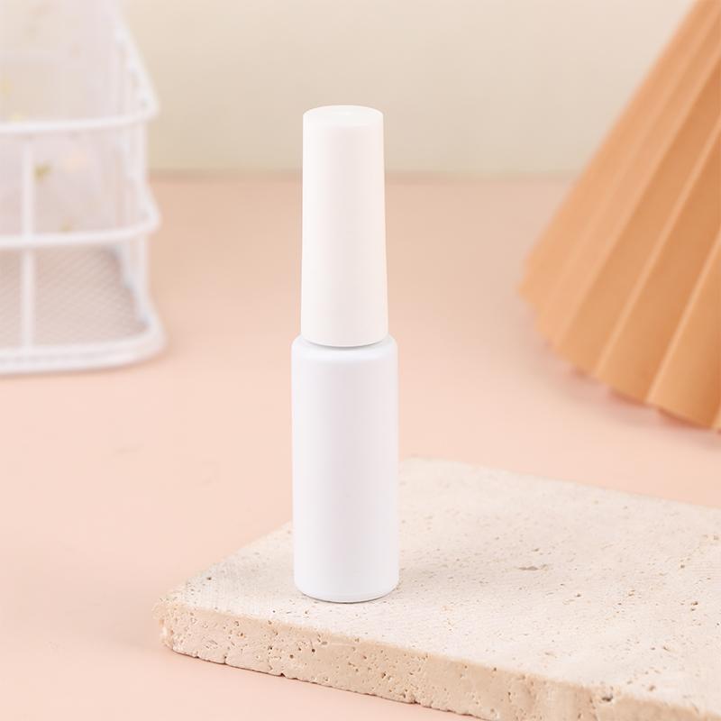 8/10/12/15Ml Empty Glass Nail Gel Bottle Matt White Filling Nail Polish Glue Sealing Basic Oils Light-Resistant Good Storage