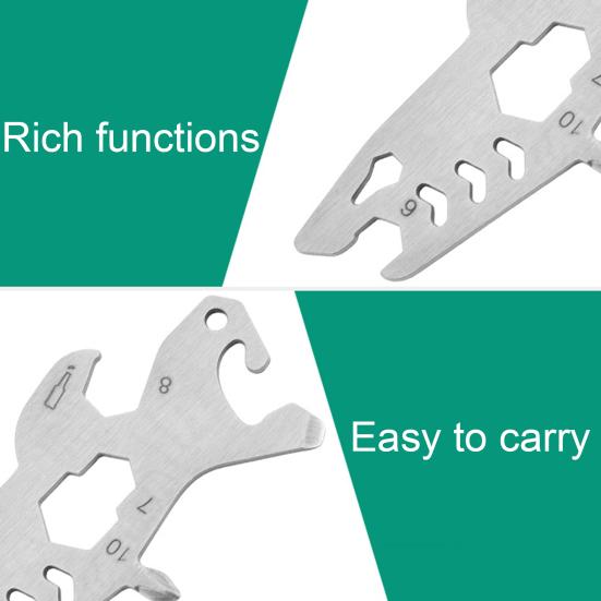 Outdoor Bottle Opener Portable Wear-resistant Outdoor Gear EDC Keychain Multi-Tool Wrench for Daily Use