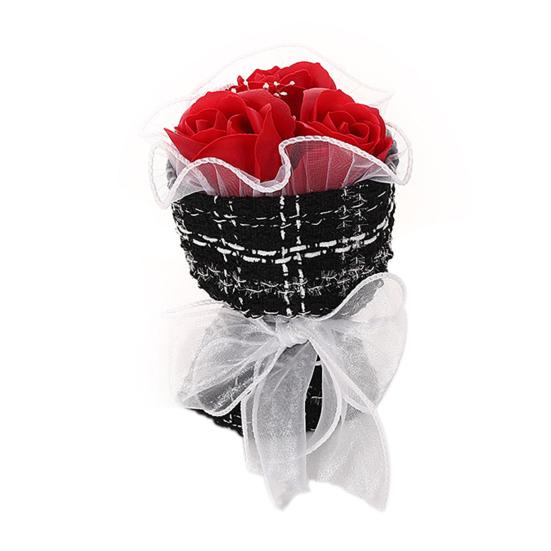 Мини-букет искусственных роз Ручная работа Декорация из искусственных цветов Романтический Подарок на День святого Валентина, День рождения для Мамы, Жены, Девушки