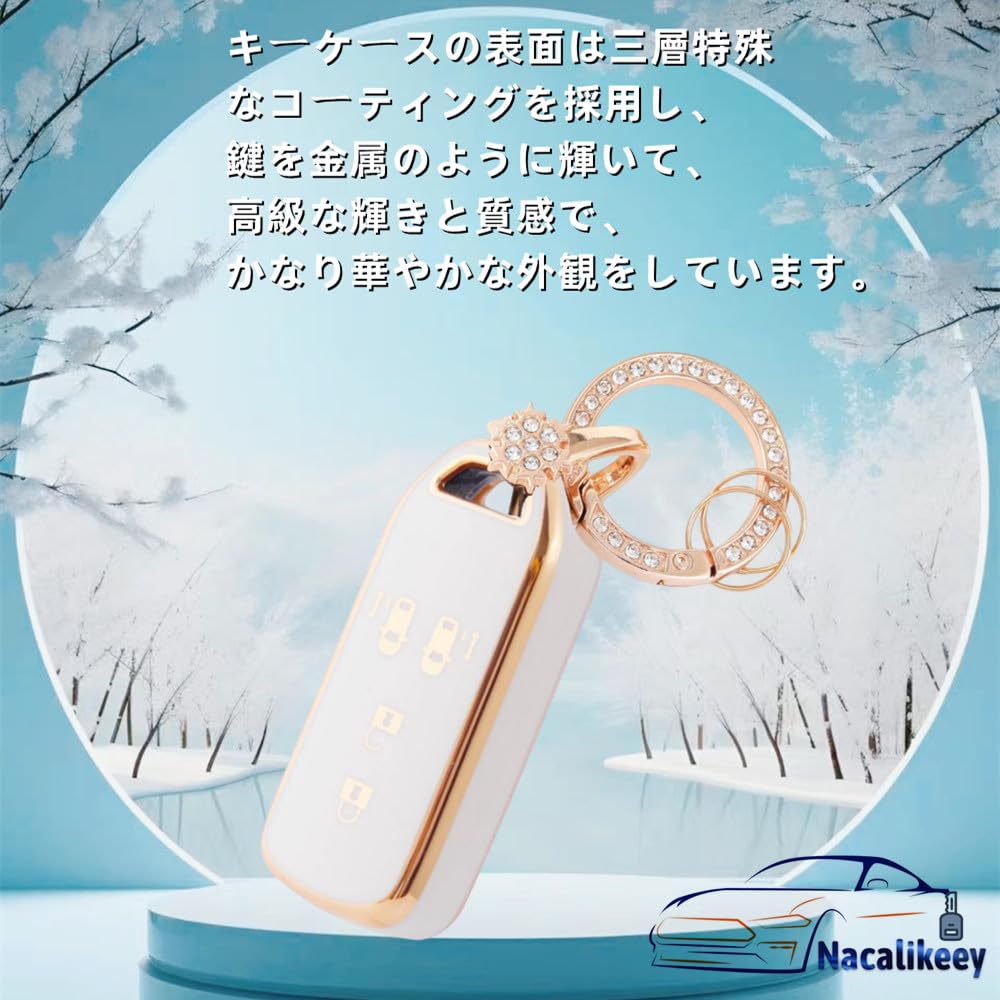 [Nacalikeey]Чехол для ключей NBOX Чехол для ключей Кастомный N-VANJF1JF2JF3JF4 Снежный брелок Совместимый Honda NBOX Чехол для ключей N-BOXN-ONEN-WGNN-Wagon Умный Милый Ключ C