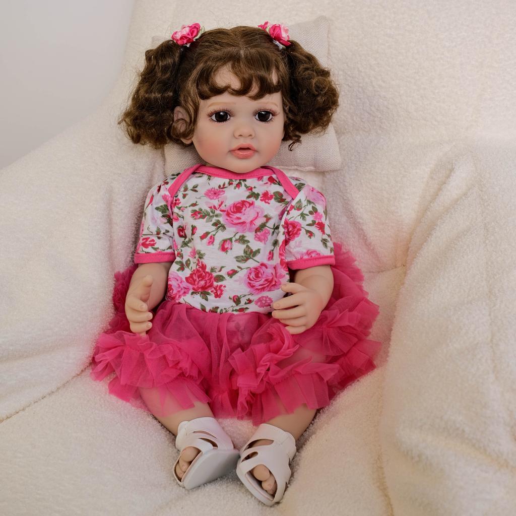 22'' 55 см полноразмерная силиконовая кукла-реборн для малышей Betty Beautiful Princess Girl Newborn Dolls с настоящими, как будто вручную прошитыми волосами, детская игрушка-кукла, подарки для детей