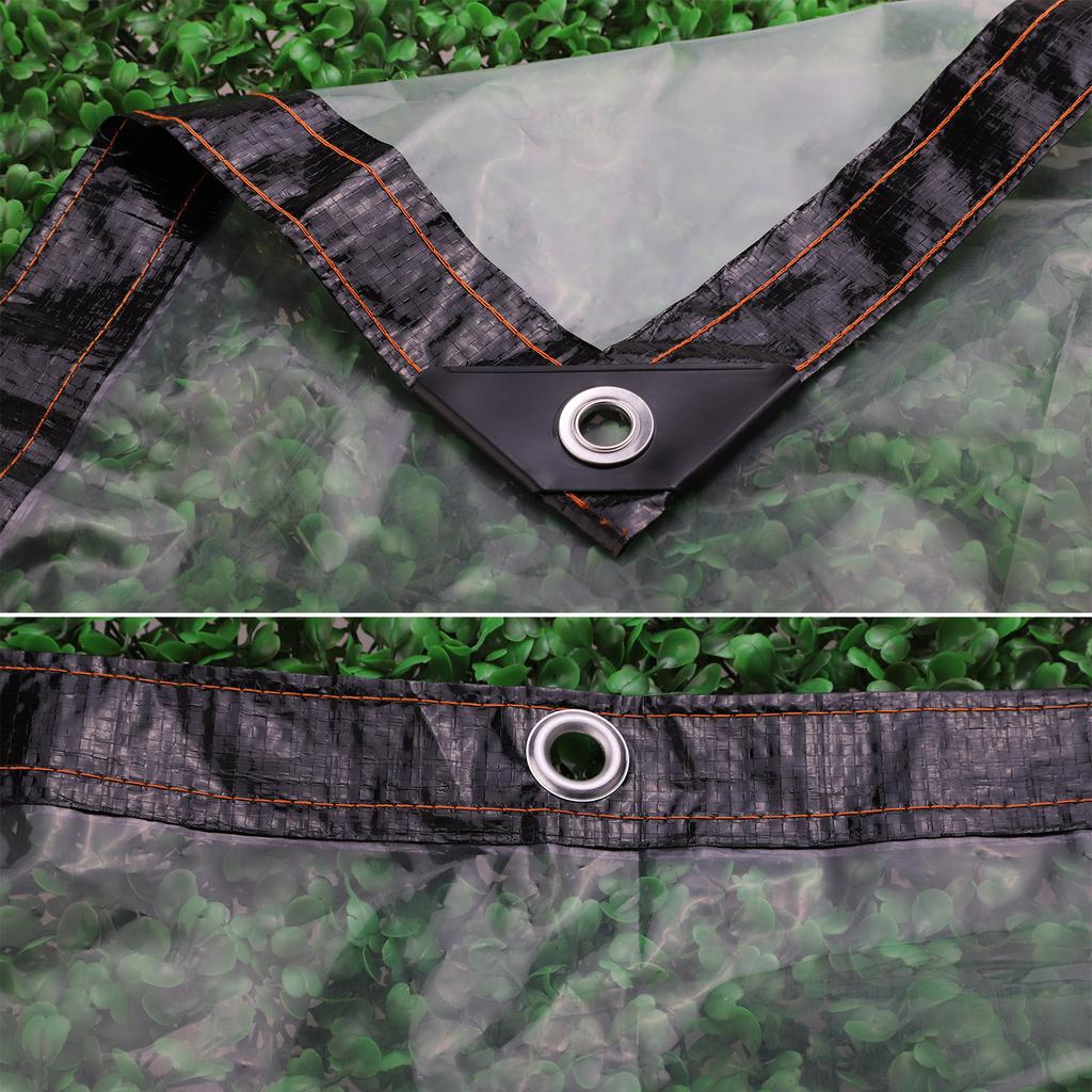 Прозрачный брезент Водонепроницаемый Дождестойкий Прозрачный Пластиковый Брезент Чехол с Люверсами для Курятника Теплицы Растения