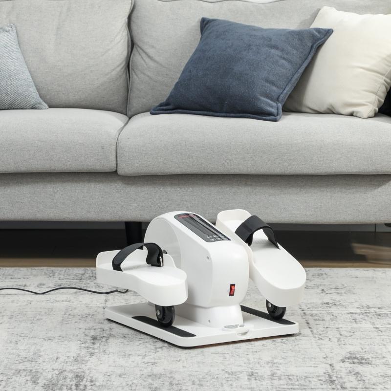 SPORTNOW Мини-эллиптический тренажер, Электрический кросс-тренажер под стол с пультом дистанционного управления