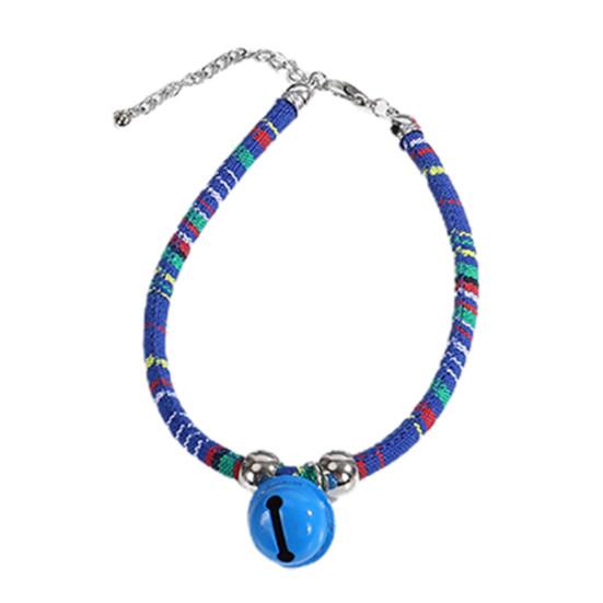 Ошейник для кошек в этническом стиле, регулируемый ошейник для домашних животных, кошек, собак с колокольчиком для домашних животных