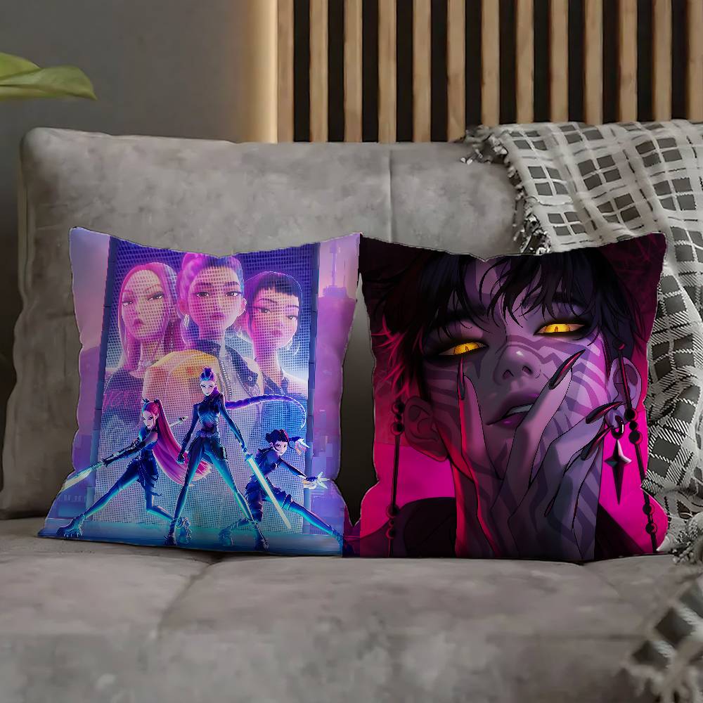 Kpop D-Demon H-Hunters Saja Pillow Case For Sofa Decor Home Car Office Room Printing Cushion Cover Decorations And Protector