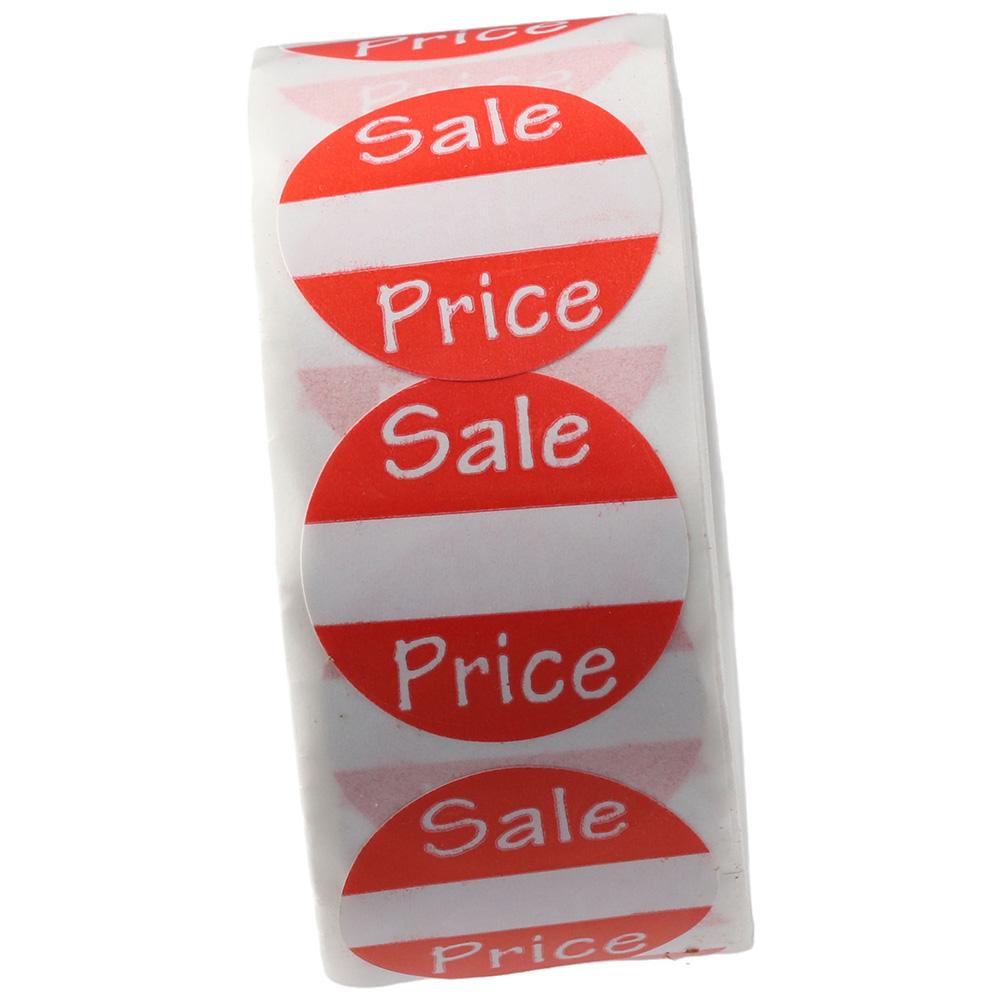 500 Pcs Sale Price Stickers 1Inch Self-Adhesive Roll Tape Sticker Roll Business