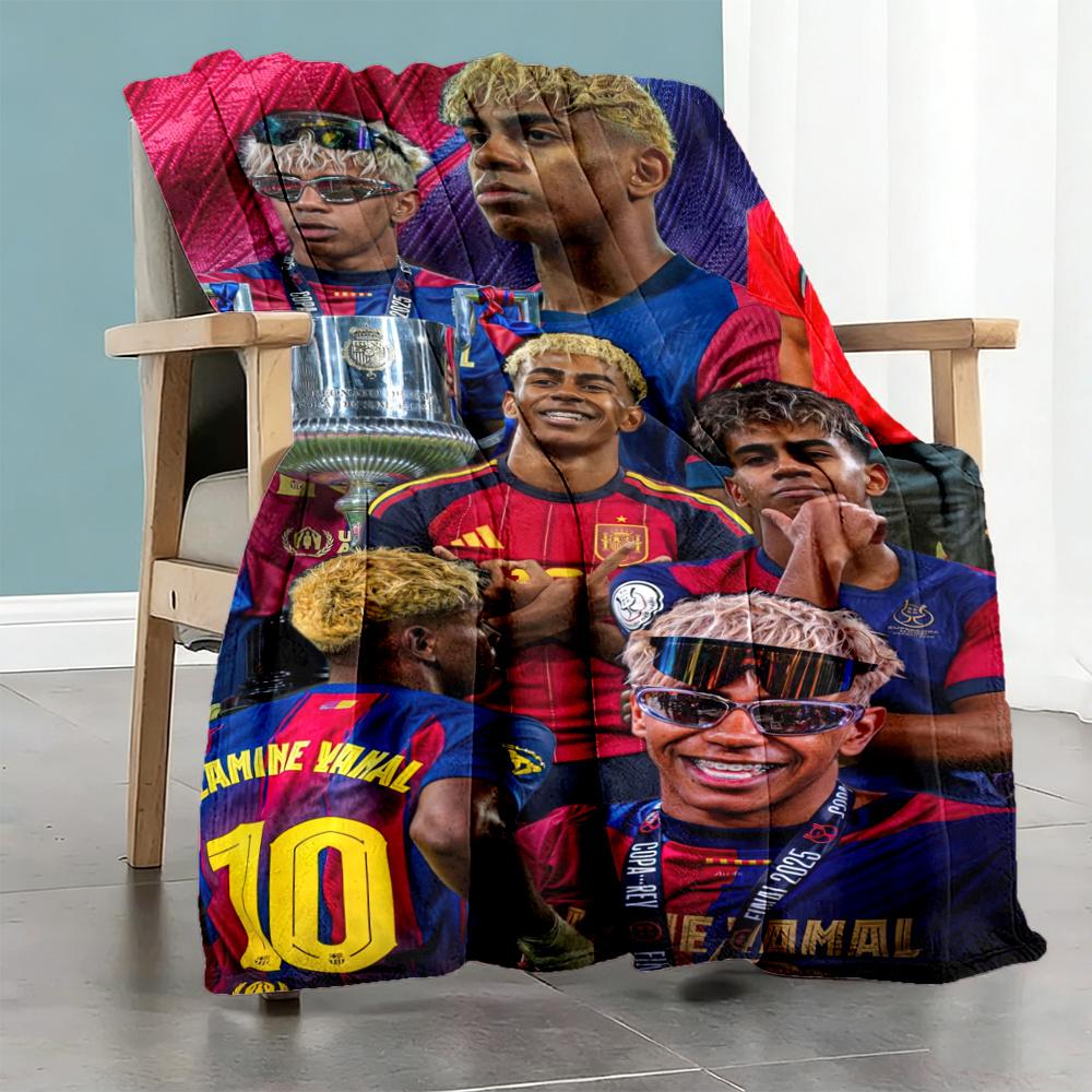 Lamin Yamal Blanket Soft Cozy Perfect For Bedding Bed Picnics Four Seasons Universal Digital Print Gift For Travel Home Birthdays