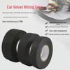 High Temperature Velvet Automotive Wire Harness Tape - Noise Dampening, Shock Absorbing, Wear & Flame Resistant (Black)