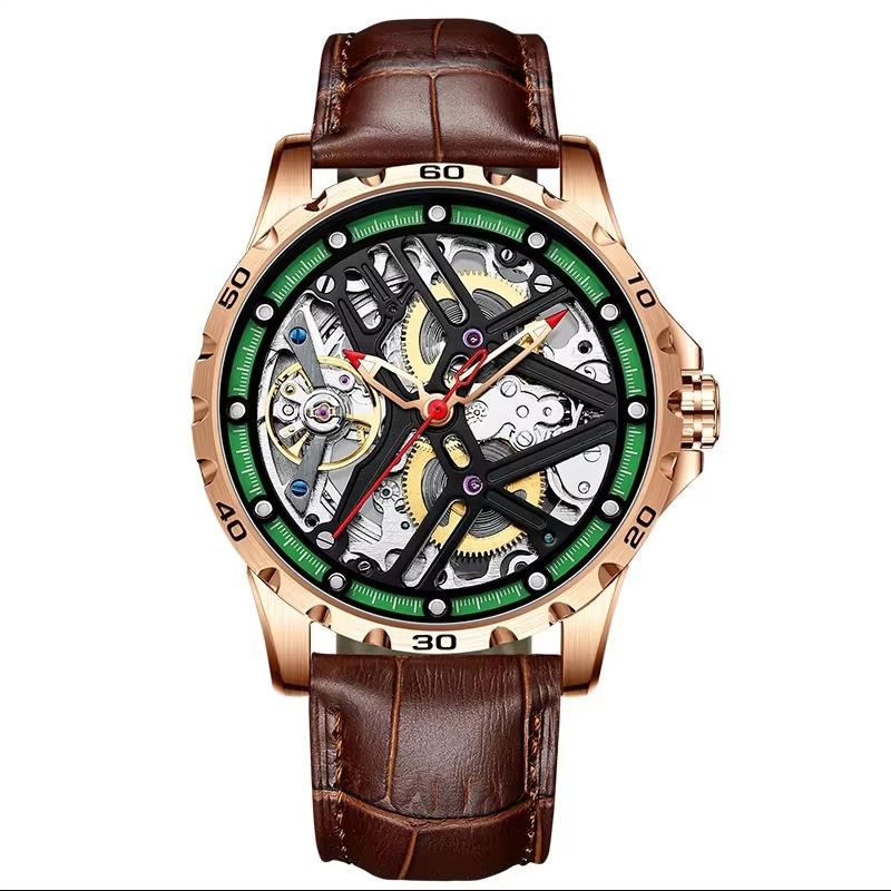 high-end brand AILANG Fashion Skeleton Mechanical Watches Automatic Watch Waterproof Hollow Tourbillon Wristwatch orologio uomo